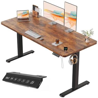 Flamaker Höhenverstellbarer Schreibtisch 120/140cm Elektrischer Schreibtisch - Bild 1 von 4