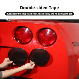 ABS Smoked Tail Light Trim Blackout Lampshade Cover For Corvette C6 Z06 2005-13 - Picture 1 of 9