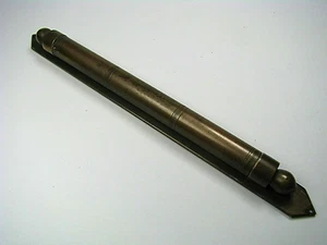 CUSTOM MADE SOLID BRASS MEZUZAH w/SCROLL PARCHMENT KLAF USA ca1940s Judaica Rare - Picture 1 of 10