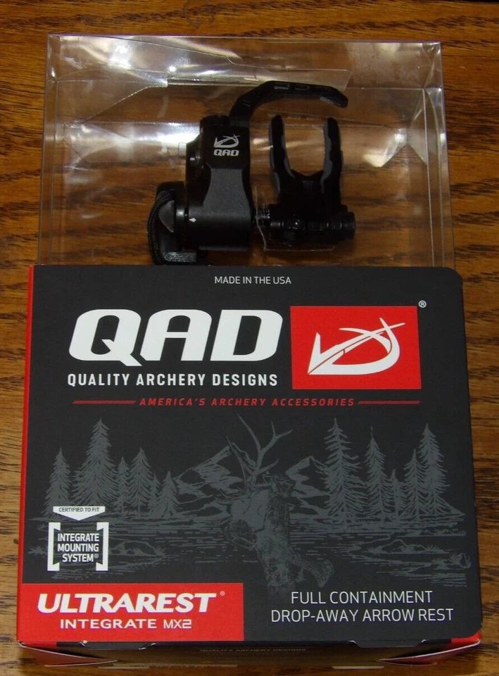 NEW QAD Ultrarest Integrate MX2 QAD- Black - Bow Rest- LEFT Handed- Integrated - Image 1 of 4