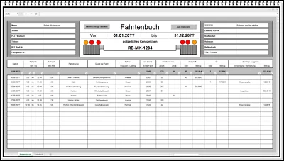 Computer Fahrtenbuch Finanzamt Betriebsfahrten Ordnungsamt MPU Geschäftsfahrten - Bild 1 von 2