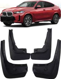 New Front & Rear Splash Guards Mud Flaps FOR 2022-2025 BMW X6 xDrive 40i - Picture 1 of 1