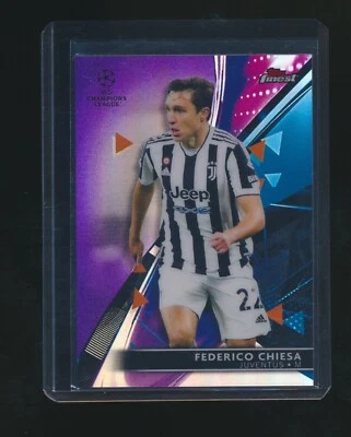 FEDERICO CHIESA 2021-22 TOPPS FINEST PURPLE REFRACTOR PARALLEL 185/299 #33 - Image 1 of 2
