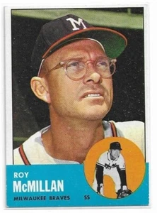 Tarjeta de béisbol Roy McMillan 1963 Topps #156 Atlanta Milwaukee Braves sin precio base como nueva - Imagen 1 de 1