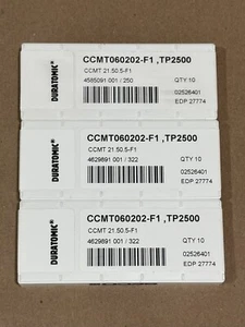 Insertos de torneado SECO CCMT 21 50.5-F1 CCM060202-F1, TP2500 (3 cajas) 02526401 - Imagen 1 de 3