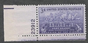 US. 970. 3c. Fort Kearny & Pioneer Group Issue. Single w/Pl#.  MNH. 1948 - Picture 1 of 1