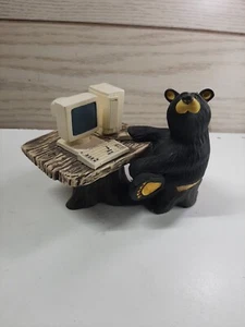Bearfoots E-Bear Bear Computer Jim Fleming Figurine Big Sky Carvers Rare - Picture 1 of 8