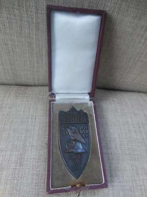 1929 Party Day Badge Bronze Non Portable - Original Case Hoffstatter of Bonn - Image 1 of 2