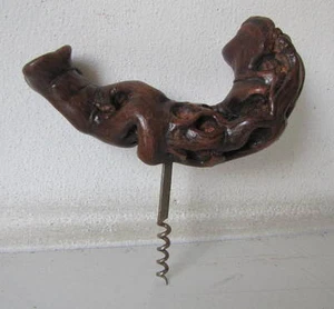 OLD CORKSCREW WITH WOODEN HANDLE - Picture 1 of 1