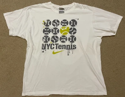 Nike NYC Tennis 2011 US OPEN T-Shirt Men's XL White Flushing Meadows New York - Image 1 of 4