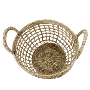Straw Woven Flower Basket Decorative Storage Basket Flower Arrangement - Picture 1 of 12