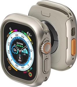 MAGEASY Aircraft-Grade Aluminum Case for Apple Watch Ultra 2 - Titanium (49mm) - Picture 1 of 4