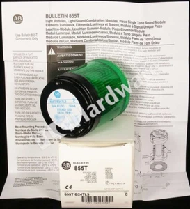 Surplus Open Allen Bradley 855T-B24TL3 /C Green 70mm Control Tower Stack Light - Picture 1 of 6