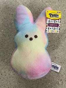 Peeps Easter Bunny Rainbow Pastels Multicolor 6" Plush NWT - Picture 1 of 1