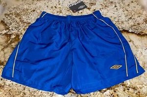 UMBRO Palace Royal Blue w/ Gold Piping Soccer Shorts Practice Game NEW Boys XL - Picture 1 of 4