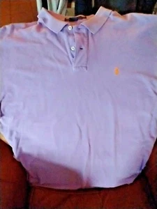 Men's Polo Ralph Lauren Classic Fit Short Sleeve Purple Shirt XL Vintage Color  - Picture 1 of 12