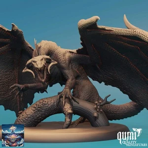 Dragon Miniature Adult Black Dragon Detailed Resin Print Customizable - Bild 1 von 5