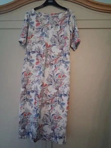 Ladies' Per Una Short Sleeved Floral Dress - Size 12 - Picture 1 of 5