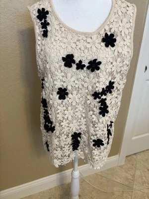 Top Lapis Anthropology, XL, negro y beige Foto 1 de 4