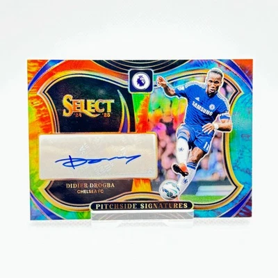 2024-25 Panini Select PL Didier Drogba Pitchside Signatures Tie Dye /25 Chelsea - Image 1 of 3