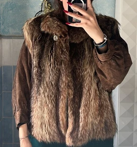 Pelliccia vintage vera volpe taglia 44 donna – full fur fox coat – anni 70/80 - Picture 1 of 5