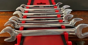 Vintage Snap-on Underline  Metric Open End Wrench Set VOM 806 8mm-19mm 6 Pieces - Bild 1 von 8