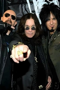 Fotografía detrás del escenario Ozzy Osbourne Nikki Sixx Rob Hallford - Imagen 1 de 1