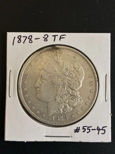 1878 Morgan Silber Dollar 8TF 8 Schwanzfedern - Bild 1 von 6