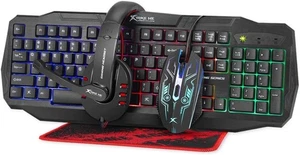 XTrike Me CM-406 Gaming Combo - 104-Key RGB Keyboard, Mouse, Headset & Pad - Picture 1 of 6