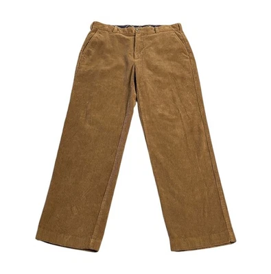 Pantalones de Pana Brooks Brothers 346 Clark Hombres 34x30 Marrón Grunge Cordones Y2K Preppy Foto 1 de 4