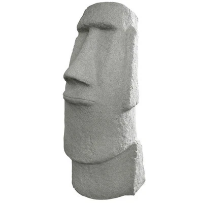 Emsco Easter Island Head Statue 27" Gray Resin Durable Weatherproof Yard Decor - Image 1 of 4