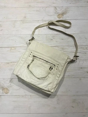 Bolso Mensajero Hombros Cuero Diesel De Colección Distrissed Hombres Blanco Y2K Años 90 Foto 1 de 4
