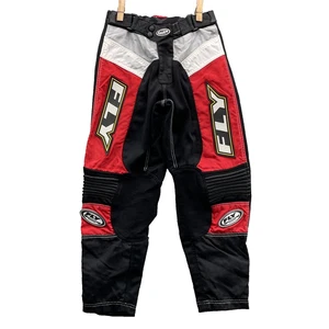 FLY Racing Motorcycle Pants Men 27* Red Black Padded Biker Racing Off-Road Sport - Picture 1 of 13