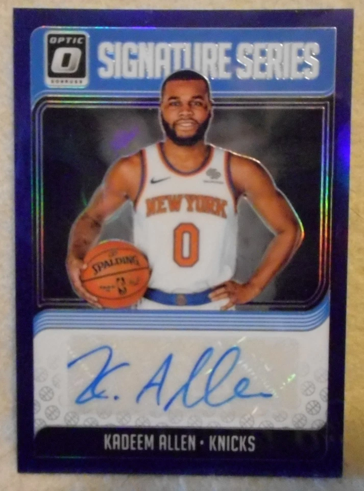 2018-19 Kadeem Allen Donruss Optic Purple Prizm AUTO.....New York Knicks - Image 1 of 2