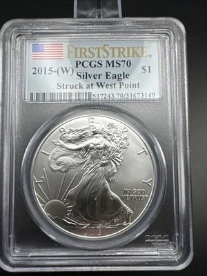2015-W US American Silver Eagle .999 Fine Silver First Strike PCGS MS70 - Image 1 of 4