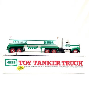 Vintage 1990 HESS TOY TANKER TRUCK - Horn Back Up Alarm Lights -GEM MINT IN BOX - Picture 1 of 17