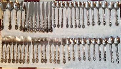 52 Pc Chandelier Stainless Oneida Silver Foto 1 de 4