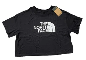 The North Face Half Dome Black Logo Short Sleeves Crop T-Shirt XXL - Picture 1 of 4