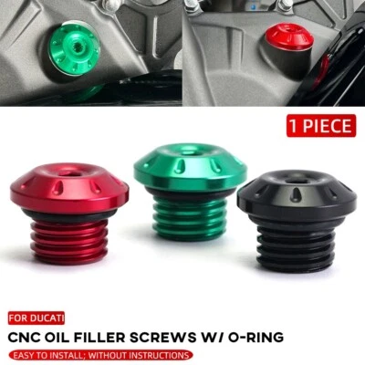 Tornillos de llenado de aceite de motor CNC con junta tórica para DUCATI 848/EVO XDiavel Panigale 1199 Foto 1 de 4