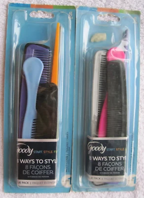 Paquete de 6 súper peine de plástico Goody Value para todo uso estilo desenredar Foto 1 de 4