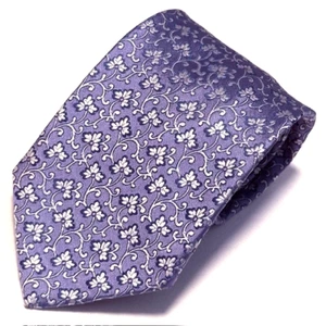 Valentino Tie Gorgeous Jacquard Light Blue Leaves Vines Woven Luxury Elegance - Picture 1 of 23