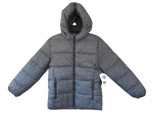 NEW! ThereAbouts Gray Hooded Jacket Kids Size S - 8  Puffer Jacket - Picture 1 of 12