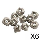 6X 10Pcs Pearl Buttons Sewing Fasteners Decoration for DIY Crafting Silver