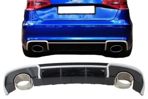 Difusor Para Audi A3 8V Hatchback Sportback 2012-2015 Escape Puntas RS3 Look - Imagen 1 de 7