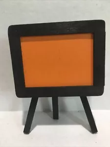 Halloween Orange Wooden Chalkboard Easel Celebrate It 5.5” X 4” New - Picture 1 of 3