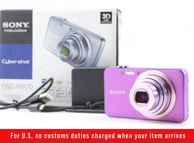 *English OK* Sony Cybershot DSC-WX70 Purple 16.2 MP Compact Digital Camera JAPAN - Image 1 of 4