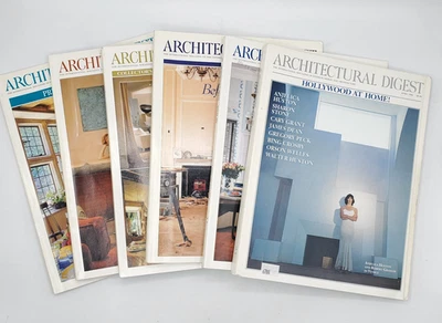 Architectual Digest Magazines 1996 6  Issues VTG 90s Interior Design Luxury Ads - Image 1 of 4