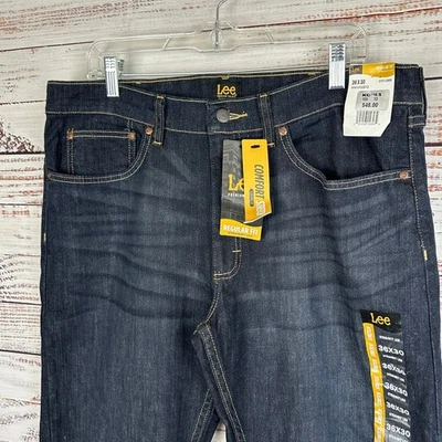 Mens NWT Lee Premium Select Straight Leg Regular Fit Dark Wash Denim Jeans 36X30 - Image 1 of 4