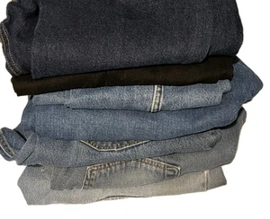 Lot of 7 Wrangler Denim Jeans Men's Size 40X30  Relaxed Fit Cotton 2/Black 5/Blu - Picture 1 of 15