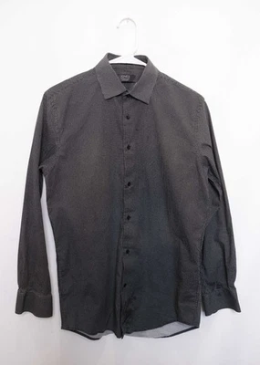 Jones New York Shirt Mens Black Polka Dot Long Sleeve Button Up 15-15.5 - Image 1 of 4